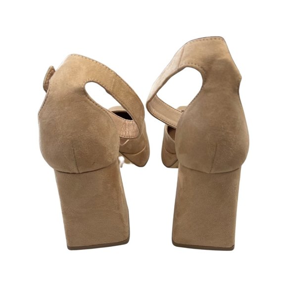 Chinese Laundry Tan Square Toe heels - Picture 3 of 3